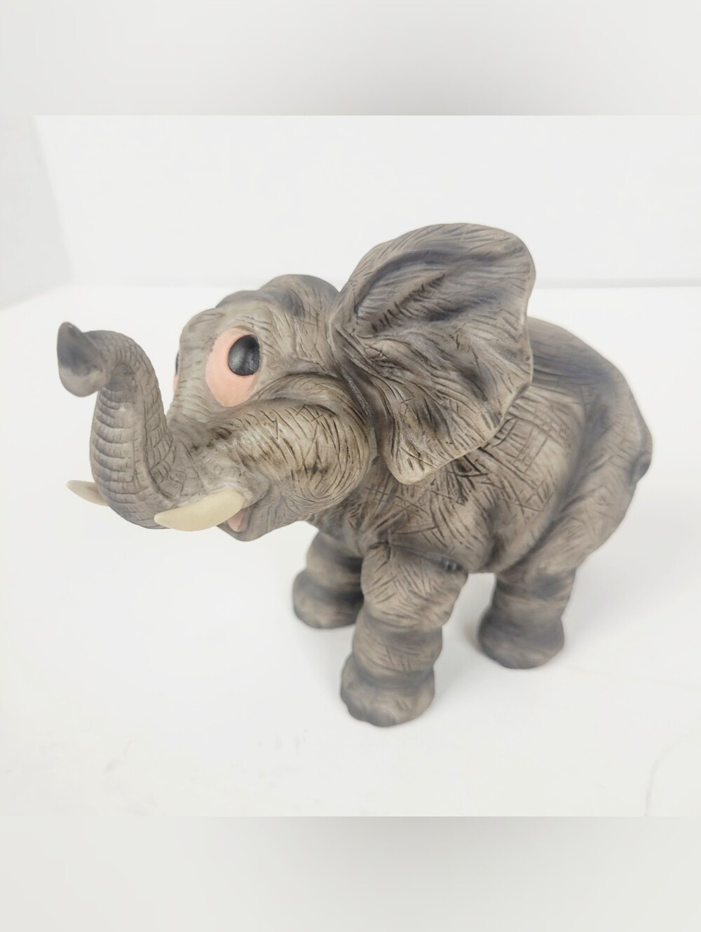 Andrea by Sadek Baby Elephant Big Eyes Figure~Feng Shui Trunk Up Lucky Blessings